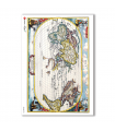 OLD-MAPS-0006. Carta di riso mappe antiche per decoupage.