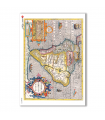 OLD-MAPS-0010. Carta di riso mappe antiche per decoupage.