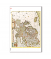 OLD-MAPS-0014. Carta di riso mappe antiche per decoupage.