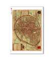 OLD-MAPS-0027. Carta di riso mappe antiche per decoupage.