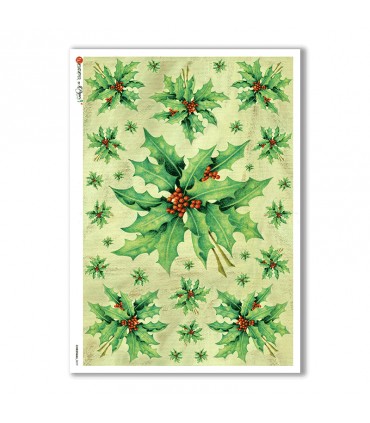 CHRISTMAS-0079. Carta di riso Natale per decoupage.