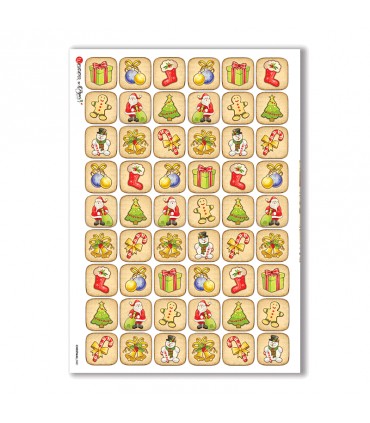 CHRISTMAS-0081. Christmas Rice Paper for decoupage.