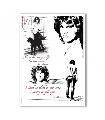 PHRASES-0005. Carta di riso frasi per decoupage.