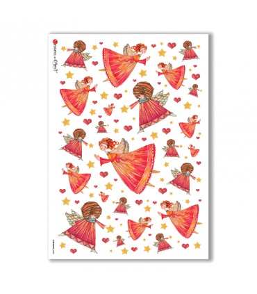 CHRISTMAS-0086. Carta di riso Natale per decoupage.