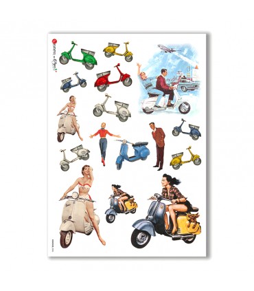 VEHICLES-0006. Vehicles Rice Paper for decoupage.