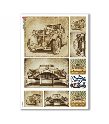 VEHICLES-0015. Carta di riso veicoli per decoupage.