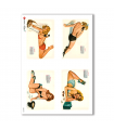 PINUP-0002. Carta di riso pin-up per decoupage.