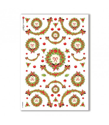 CHRISTMAS-0091. Christmas Rice Paper for decoupage.