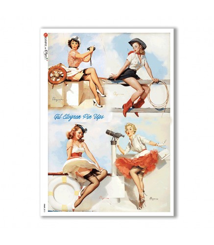 Pin-Up Rice Paper for decoupage
