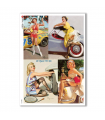 PINUP-0015. Carta di riso pin-up per decoupage.