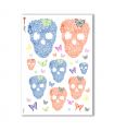 SKULL-0005. Carta di riso teschi per decoupage.