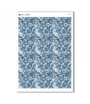 TILES-0024. Papel de Arroz azulejos para decoupage.