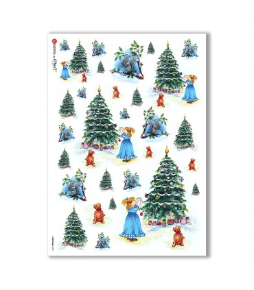 CHRISTMAS-0097. Christmas Rice Paper for decoupage.