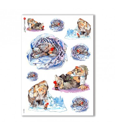 TALES-0025. Papel de Arroz cuentos para decoupage.