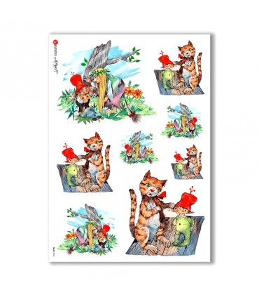 TALES-0026. Carta di riso fiabe per decoupage.