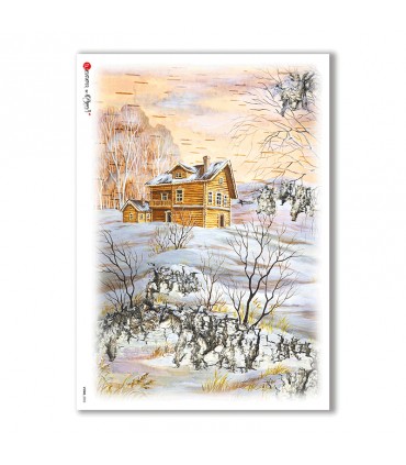 VIEWS-0052. Carta di Riso paesaggi per decoupage