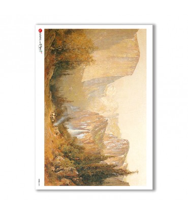 VIEWS-0051. Carta di Riso paesaggi per decoupage