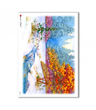 VIEWS-0058. Carta di Riso paesaggi per decoupage