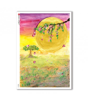 VIEWS-0061. Landscape Rice paper  for the decoupage.