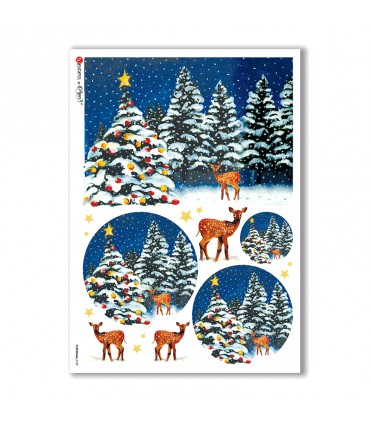 CHRISTMAS-0109. Christmas Rice Paper for decoupage.