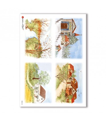 VIEWS-0085. Landscape Rice paper  for the decoupage.