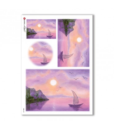 VIEWS-0097. Papel de Arroz paisajes para decoupage.