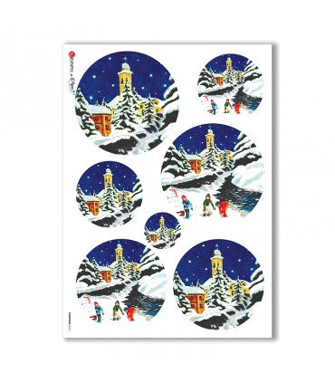 CHRISTMAS-0111. Christmas Rice Paper for decoupage.