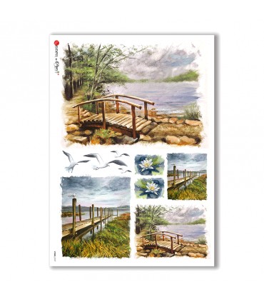 VIEWS-0107. Landscape Rice paper  for the decoupage.