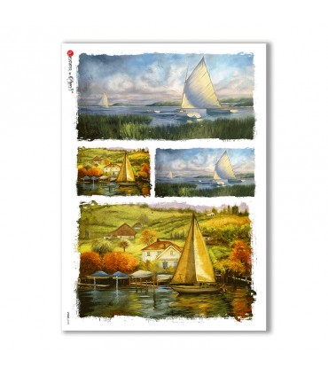 VIEWS-0109. Landscape Rice paper  for the decoupage.