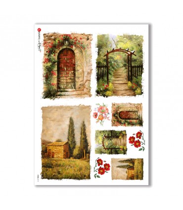 VIEWS-0111. Landscape Rice paper  for the decoupage.