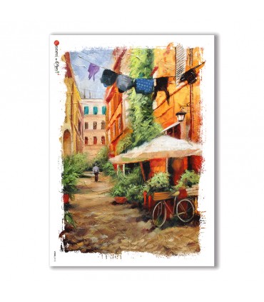 VIEWS-0112. Carta di Riso paesaggi per decoupage