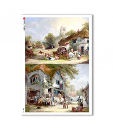 VIEWS-0119. Landscape Rice paper  for the decoupage.