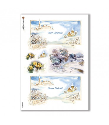 CHRISTMAS-0114. Christmas Rice Paper for decoupage.