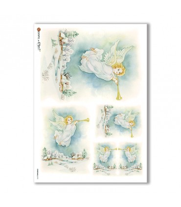 CHRISTMAS-0115. Carta di riso Natale per decoupage.