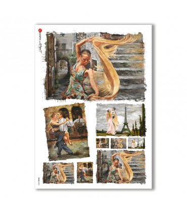 SCENE-0023. Papel de Arroz pictórico para decoupage.