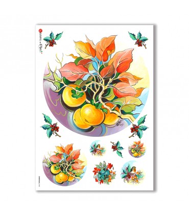 CHRISTMAS-0120. Carta di riso Natale per decoupage.