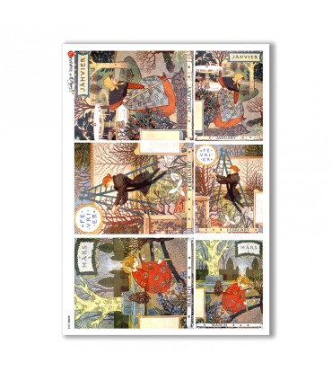 SCENE-0058. Pictorial Rice Paper for decoupage.