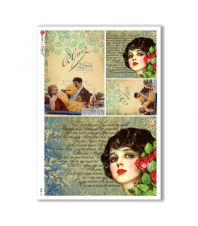 SCENE-0077. Pictorial Rice Paper for decoupage.