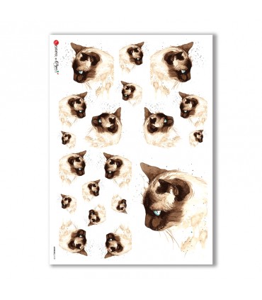 ANIMALS-0109. Animals Rice Paper for decoupage.