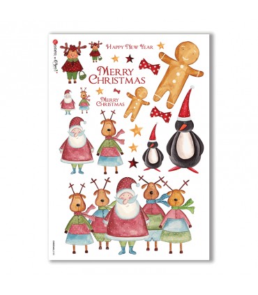 CHRISTMAS-0125. Christmas Rice Paper for decoupage.