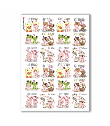 BABY-0060. Carta di riso bambini per decoupage.