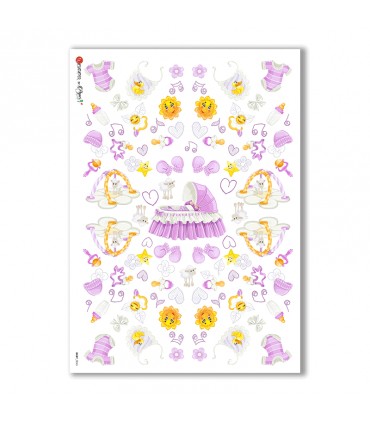 BABY-0065. Carta di riso bambini per decoupage.