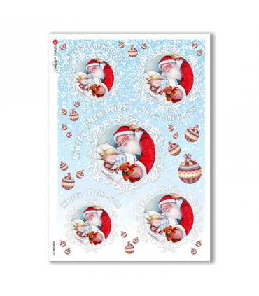 CHRISTMAS-0277. Papel de Arroz Navidad victoriano para decoupage.