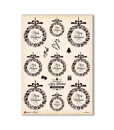 CHRISTMAS-0288. Papel de Arroz Navidad victoriano para decoupage.