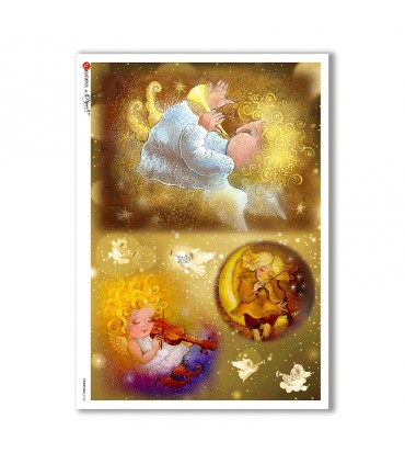 CHRISTMAS-0130. Carta di riso Natale per decoupage.