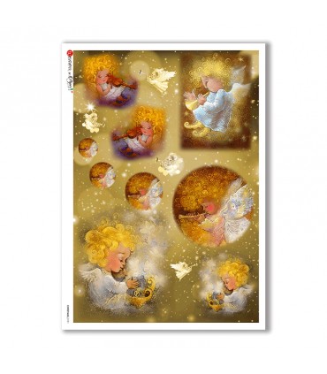 CHRISTMAS-0131. Carta di riso Natale per decoupage.