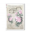 FLOWERS-0316. Carta di riso vittoriana fiori per decoupage.