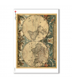 OLD-MAPS-0032. Carta di riso mappe antiche per decoupage.