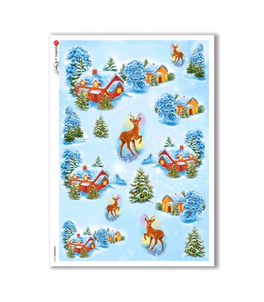 CHRISTMAS-0134. Christmas Rice Paper for decoupage.