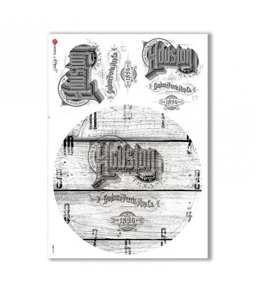 TIME-0007. Papel de Arroz relojes para decoupage.